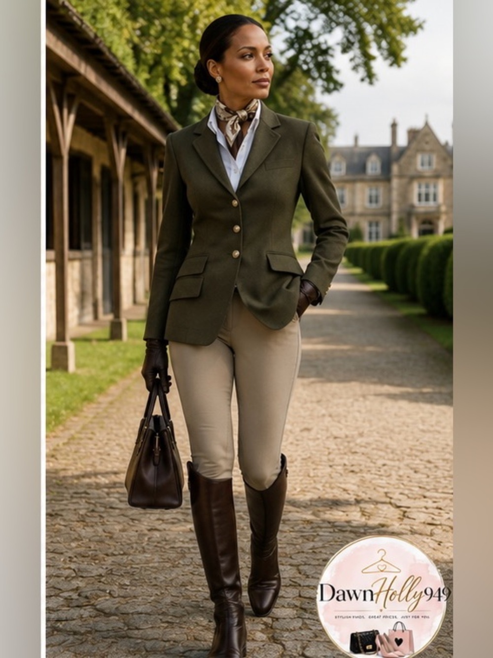 Embassy Row Olive Tailored Women's Blazer